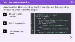 Nested selection Instructional Video