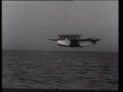 Do X airliner lands on water Stock Footage