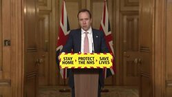 Matt Hancock answers questions at Downing Street press briefing News Clip