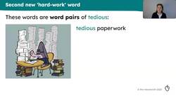 Rich vocabulary associated with hard-work Instructional Video