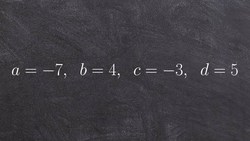Evaluate an expression with three variables Instructional Video