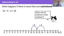 Subtracting to and from 10 Instructional Video