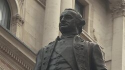 Statue of Clive of India in Westminster News Clip