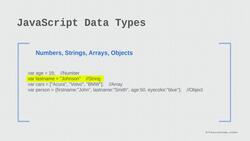 AWS, JavaScript, React - Deploy Web Apps on the Cloud - JavaScript Data Types Instructional Video