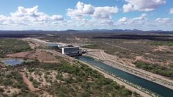 CLEAN : STOCKSHOTS: Aerial images of water transposition project in Brazil News Clip