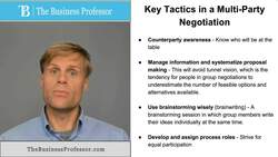 Key Tactics in Multi-Party Negotiations Instructional Video