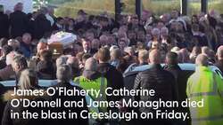 Funerals held for three victims of Co Donegal petrol station explosion News Clip