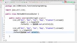 Java Programming for Complete Beginners - Java 16 - Step 16 - Simplify Functional Programming Code with Method References Instructional Video