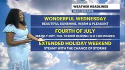 Warmer and more humid weather for Fourth of July in Brooklyn; pop-up storm possible News Clip
