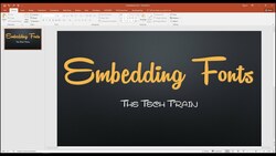 How to Embed Fonts in a Powerpoint Presentation Instructional Video