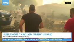 Massive Fire Rages Through Greek Island, Prompts More Evacuations News Clip
