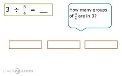 Dividing Whole Numbers by Fractions Using Models Instructional Video