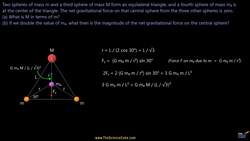 Gravitational Force Equilibrium in a Triangle (Physics Problem & Solution) Instructional Video