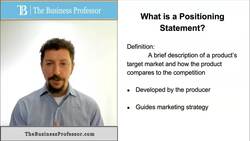 Marketing - What is a Positioning Statement Instructional Video
