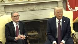 Sir Keir Starmer and US President Donald Trump hold a tete-a-tete in the Oval Office - HQ version News Clip
