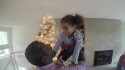 Holiday Season Mix Race Friend Family Indoor Stock Footage