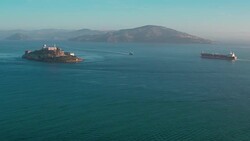 Alcatraz Island Aerial Stock Footage