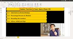 Business Intelligence with Microsoft Power BI - with Material - Number Functions Instructional Video