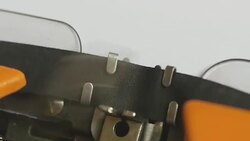 Footage of a person writing TERRORISM HAS NO RELIGION on an old typewriter, with sound Stock Footage