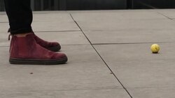 CLEAN : Street golfers play in Paris's business district La Défense News Clip