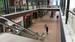Deserted Livingstone shopping mall due to coronavirus pandemic News Clip