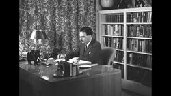 New York Gov. Thomas Dewey, the Republican Party's nominee for US President, is seen working in the Governor's mansion News Clip