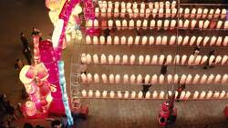 Chinese Lunar New Year Festivities Captured by Drones Stock Footage
