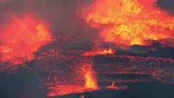 Hawaii's Kilauea Erupts, Drone Views of Landscapes Reshaped by Lava Stock Footage