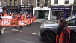 Just Stop Oil protesters slowly march through London News Clip