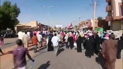 CLEAN : Sudanese protesters take part in anti coup rally in Omdurman News Clip
