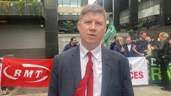 RMT's Eddie Dempsey speaks to the media as fresh strikes get underway News Clip