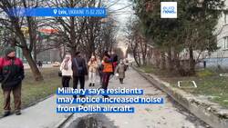 Poland scrambles jets to secure airspace from Russian attacks on Ukraine News Clip