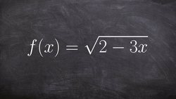 Determining the domain of a radical function Instructional Video