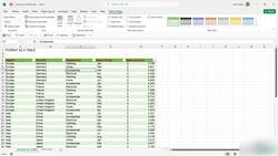 Microsoft Excel 2021365 - Beginner to Advanced - Format as a Table Instructional Video