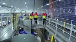 UK: Boris Johnson PM visits a Tesco distribution centre in Erith. News Clip