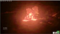 Hawaii's second largest volcano erupts on Big Island News Clip