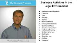 Business Activities in the Legal Environment Instructional Video