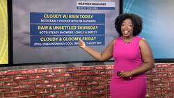 Rainy and cooler weather arrives today for New York City News Clip