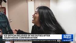 ICE officer relieved of duties after viral video shows him shoving immigrant woman News Clip