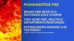 Crews extinguish brush fire in Poughkeepsie News Clip