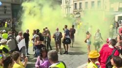 CLEAN : Yellow vests protest in southern France News Clip