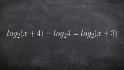 Solving a logarithmic equation the easy way with properties of logs Instructional Video