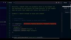 JavaScript Mastery from Zero to Hero - Prepare for Coding Interviews - Using IndexOf in JavaScript Kingâ€™s Court - Example II Instructional Video