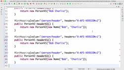 Master Java Web Services and REST API with Spring Boot- Step 27 - Versioning RESTful Services - Header and Content Negotiation Approach Instructional Video