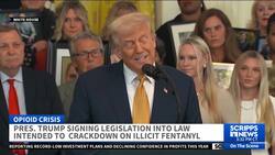 Trump signs law regulating fentanyl as a Schedule I drug, bringing harsher penalties News Clip