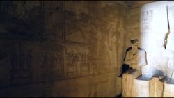 Egypt, Abu Simbel - Great Temple -Ramesses II - Sanctuary Stock Footage