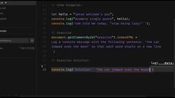 JavaScript Mastery from Zero to Hero - Prepare for Coding Interviews - Exercise Solution - Escape Sequences in JavaScript Instructional Video