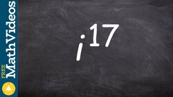 Learn how to simplify i raised to a higher power Instructional Video