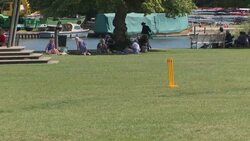 People enjoying the sunshine in Henley on the hottest day of the year News Clip