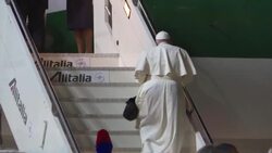 CLEAN : Pope Francis leaves Rome for the visit to Budapest and Slovakia News Clip